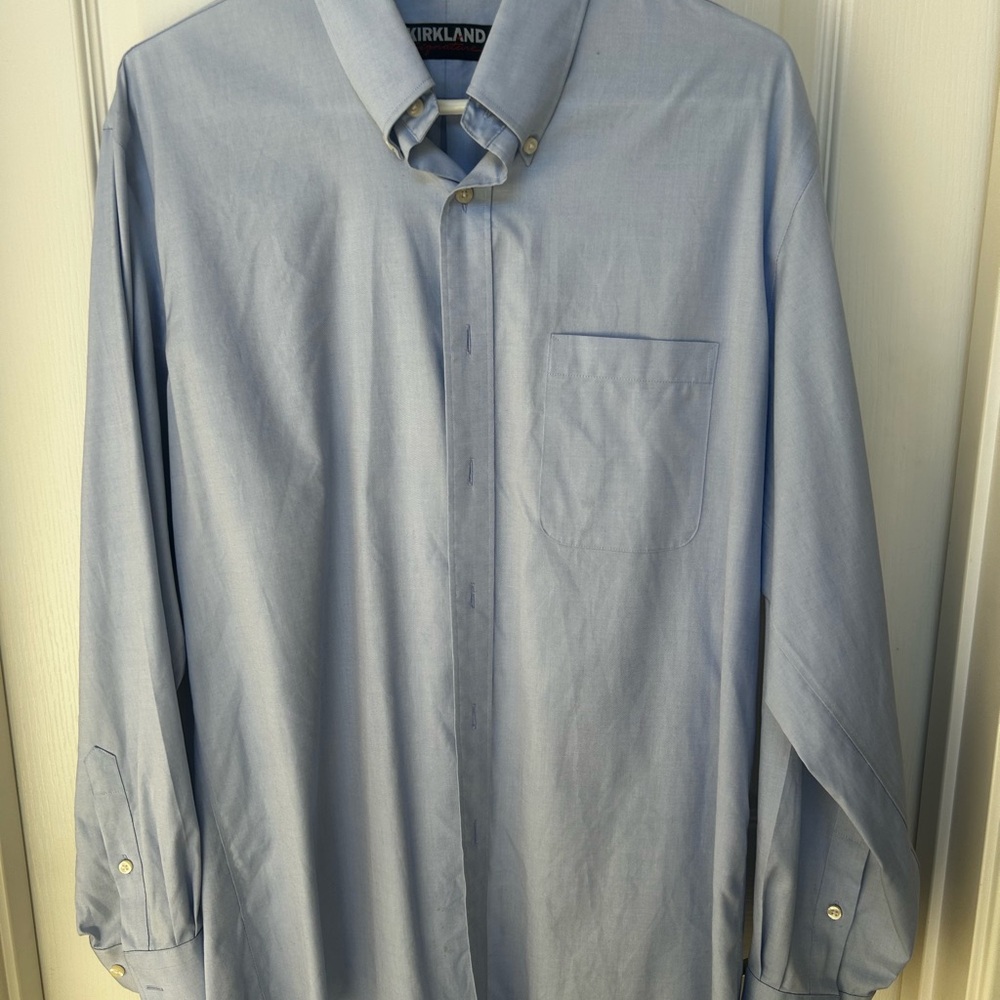 Kirkland Signature Light Blue Oxford Button-Down Dress Shirt